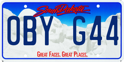 SD license plate 0BYG44