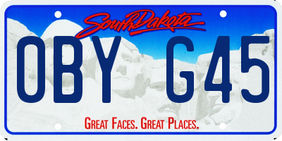 SD license plate 0BYG45