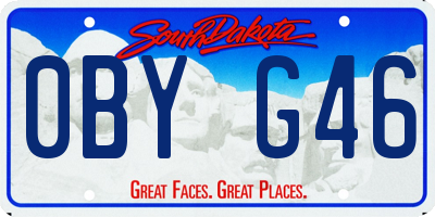 SD license plate 0BYG46