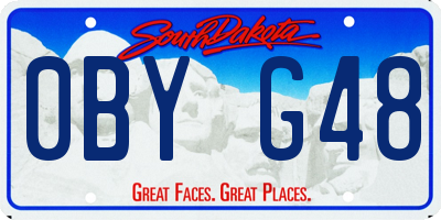 SD license plate 0BYG48