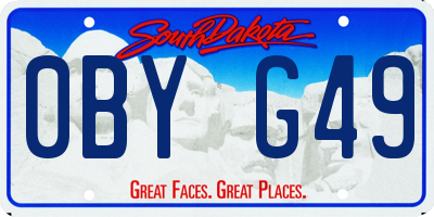 SD license plate 0BYG49