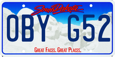 SD license plate 0BYG52
