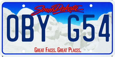 SD license plate 0BYG54