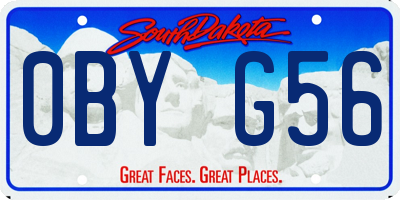 SD license plate 0BYG56