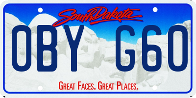 SD license plate 0BYG60