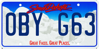 SD license plate 0BYG63