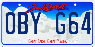 SD license plate 0BYG64