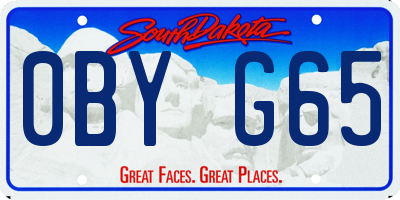 SD license plate 0BYG65
