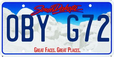 SD license plate 0BYG72