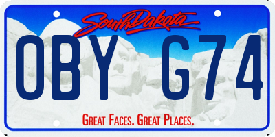 SD license plate 0BYG74