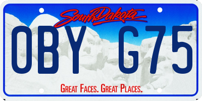 SD license plate 0BYG75