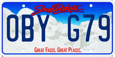 SD license plate 0BYG79
