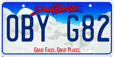 SD license plate 0BYG82