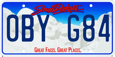 SD license plate 0BYG84