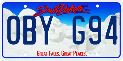 SD license plate 0BYG94