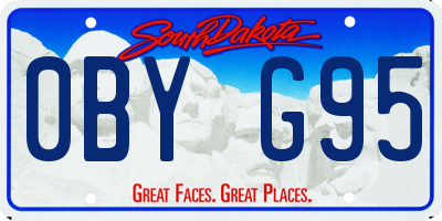 SD license plate 0BYG95