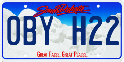 SD license plate 0BYH22
