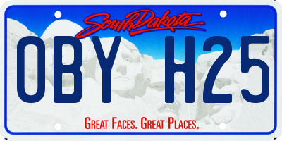 SD license plate 0BYH25