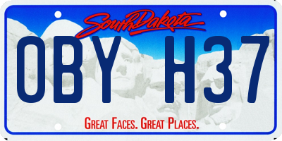 SD license plate 0BYH37