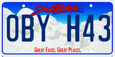 SD license plate 0BYH43