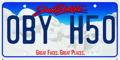 SD license plate 0BYH50