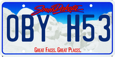 SD license plate 0BYH53