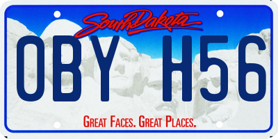 SD license plate 0BYH56