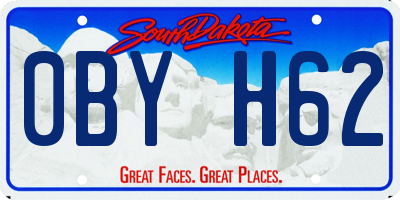 SD license plate 0BYH62