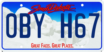 SD license plate 0BYH67