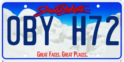 SD license plate 0BYH72