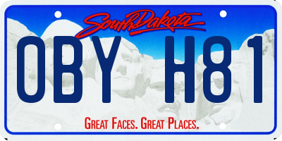 SD license plate 0BYH81