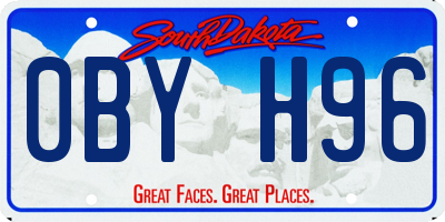 SD license plate 0BYH96