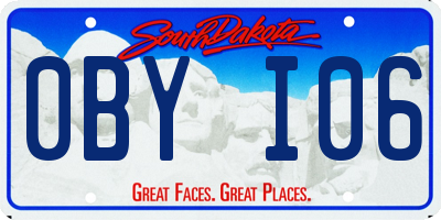 SD license plate 0BYI06