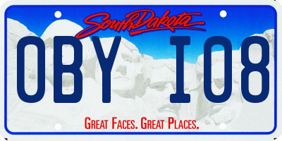 SD license plate 0BYI08