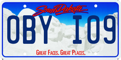 SD license plate 0BYI09