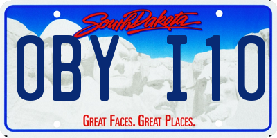 SD license plate 0BYI10