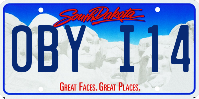SD license plate 0BYI14