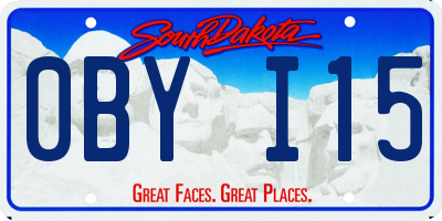 SD license plate 0BYI15