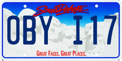 SD license plate 0BYI17