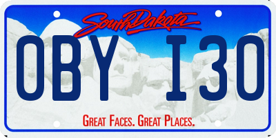 SD license plate 0BYI30