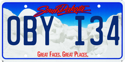 SD license plate 0BYI34
