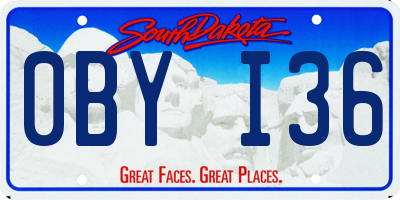 SD license plate 0BYI36