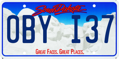 SD license plate 0BYI37