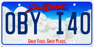 SD license plate 0BYI40
