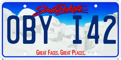 SD license plate 0BYI42