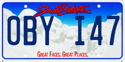 SD license plate 0BYI47