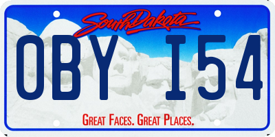 SD license plate 0BYI54