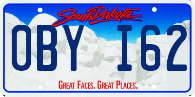 SD license plate 0BYI62