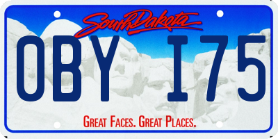SD license plate 0BYI75