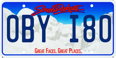 SD license plate 0BYI80